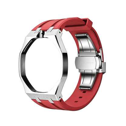 For AP x Swatch Royal Pop Metal Case Silicone Strap 3 12 Crown Steel Clasp