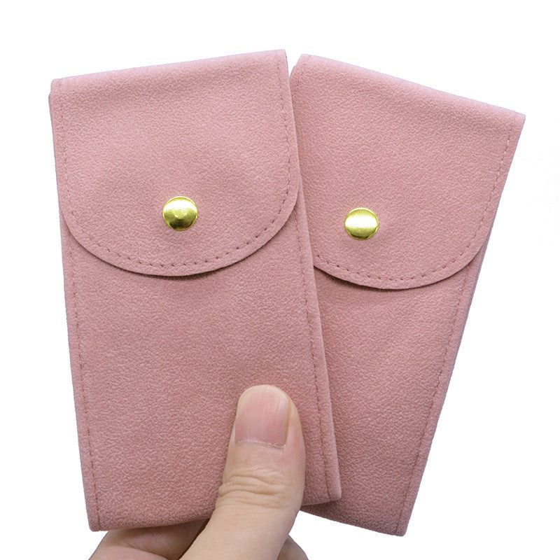 Velvet Snap Button Watch Pouch Thickened Mechanical Case Scratch Resistant Bag