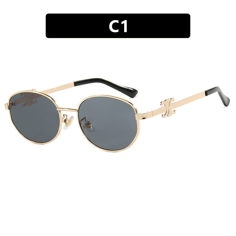 Retro Oval Sunglasses UV Protection Lightweight Durable Scratch Resistant Polarized