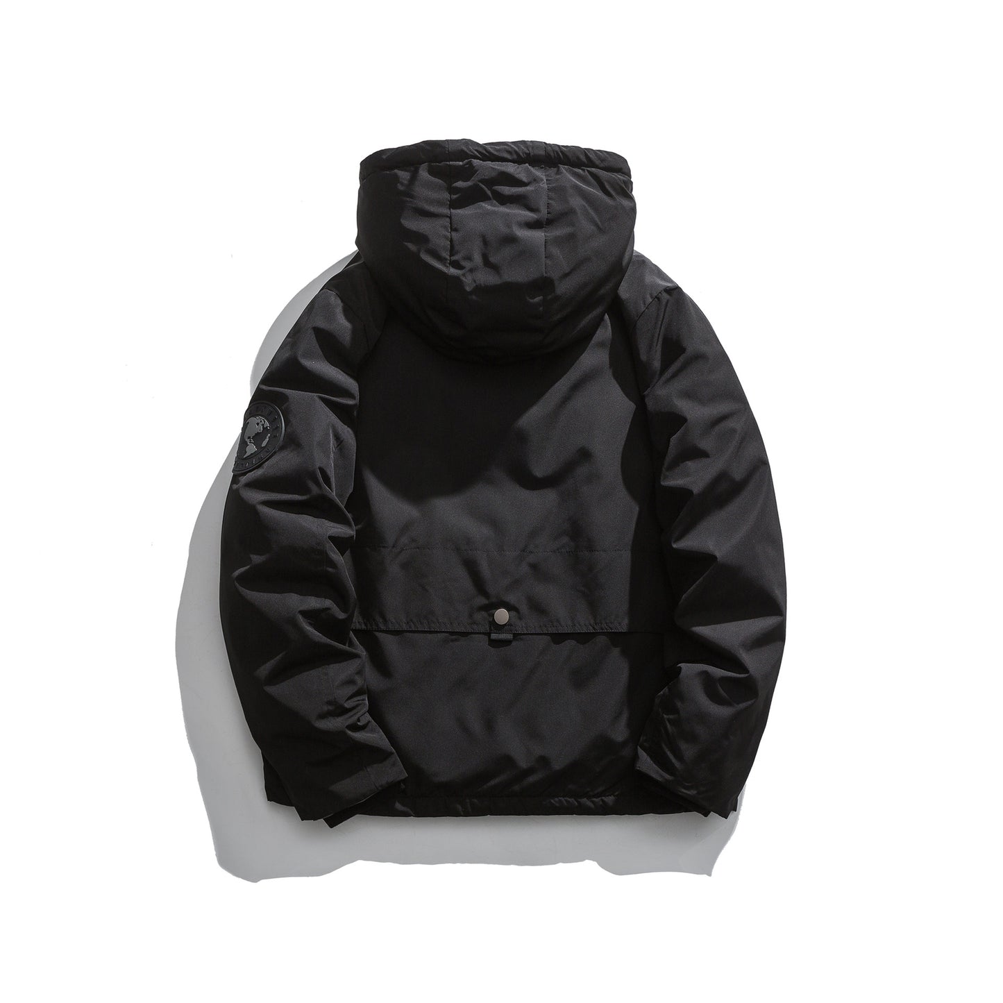 Winter Insulated Duck Down Hooded Jacket Zipper Long Sleeve Thermal Outerwear