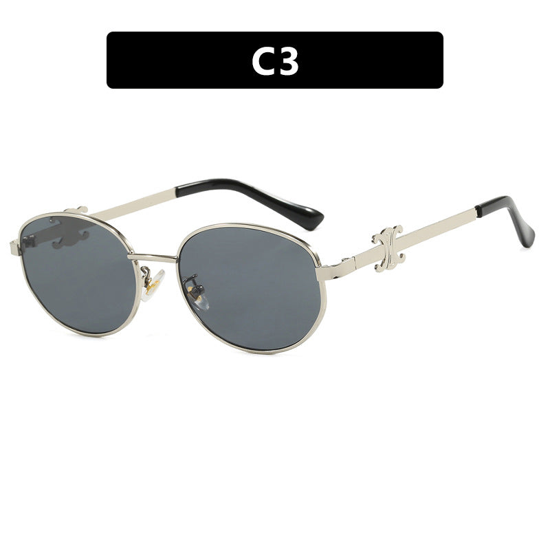 Retro Oval Sunglasses UV Protection Lightweight Durable Scratch Resistant Polarized