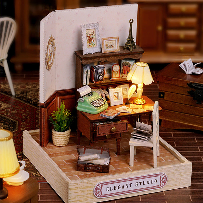 DIY Miniature House Model Kit Craft Assembly Handcrafted Educational Toy Gift Set