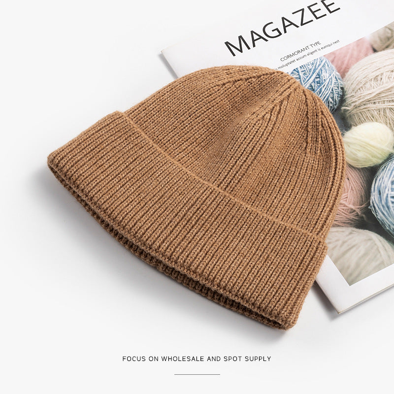 Men's Winter Wool Blend Knitted Beanie Thermal Warm Windproof Head Accessory