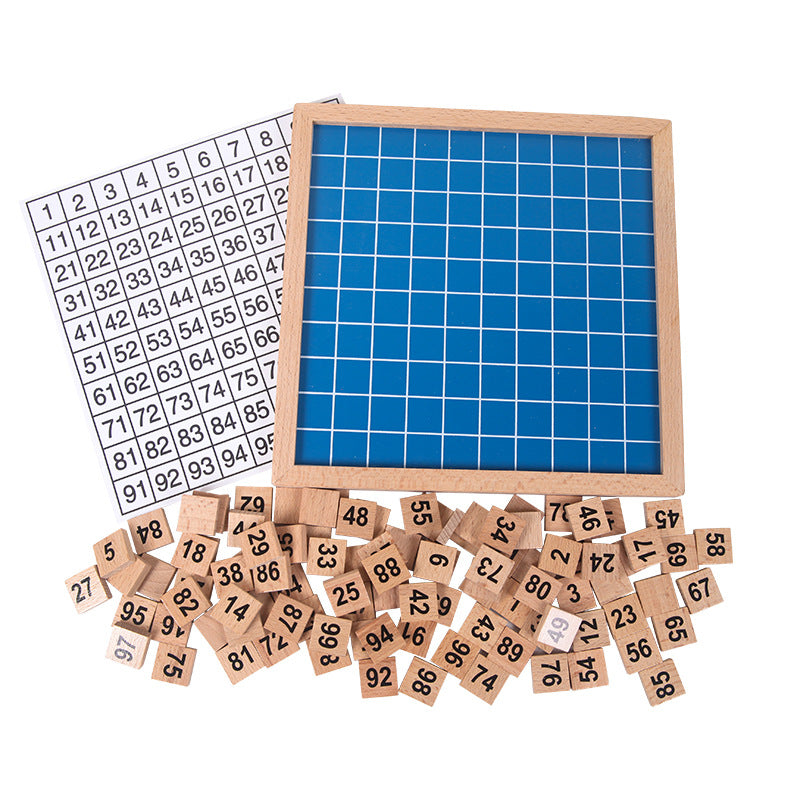 Montessori 1-100 Number Board Kids Math Puzzle Educational Learning Toy