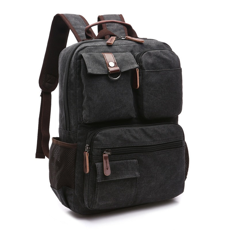 Waxed Canvas Rucksack Durable Outdoor Travel Backpack 20-35L Waterproof Hiking