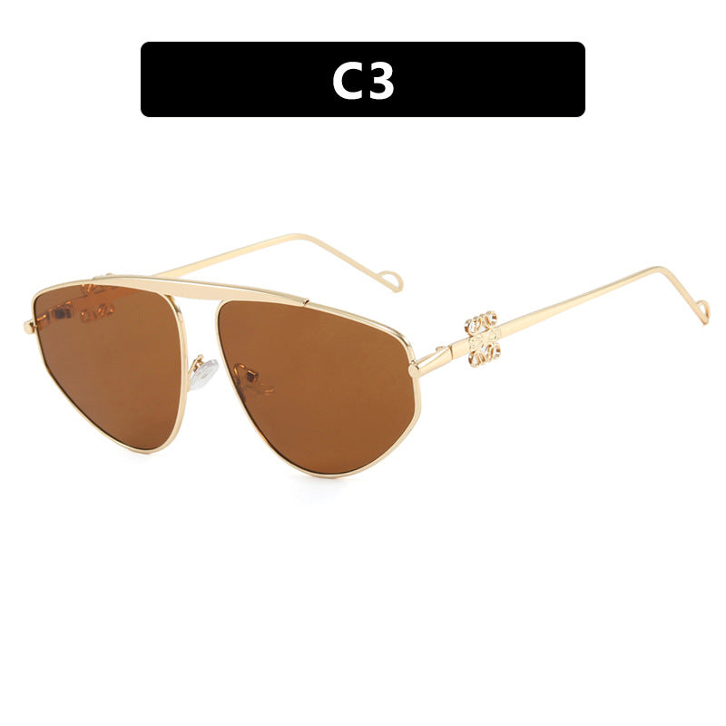 Womens Stylish Sunglasses Metal Frame UV400 Protection Outdoor Fashion