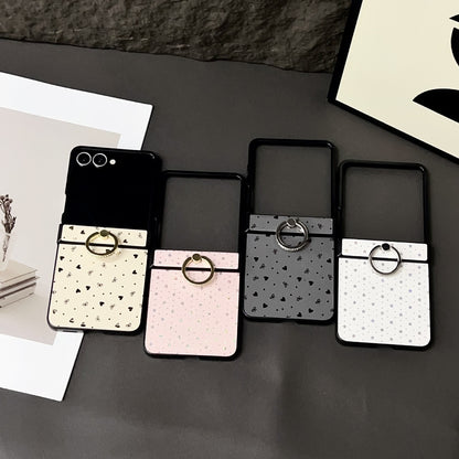 For Samsung Z Flip 7 6 5 4 Protective Case Star Ring Holder Polycarbonate