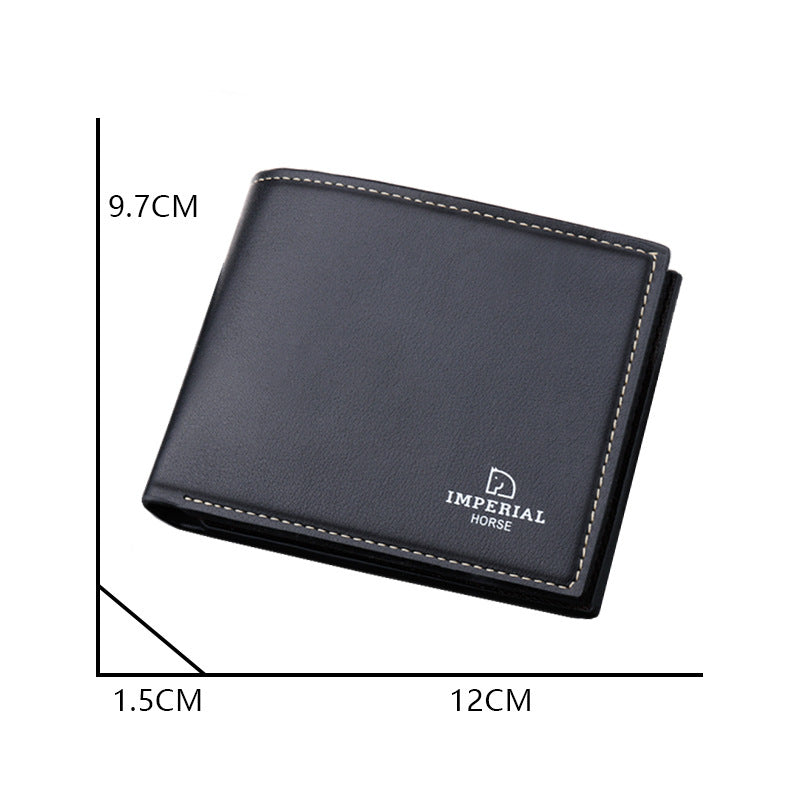 Men's Short Soft Leather Wallet Secure Zip Closure Multiple Credit Card Slots