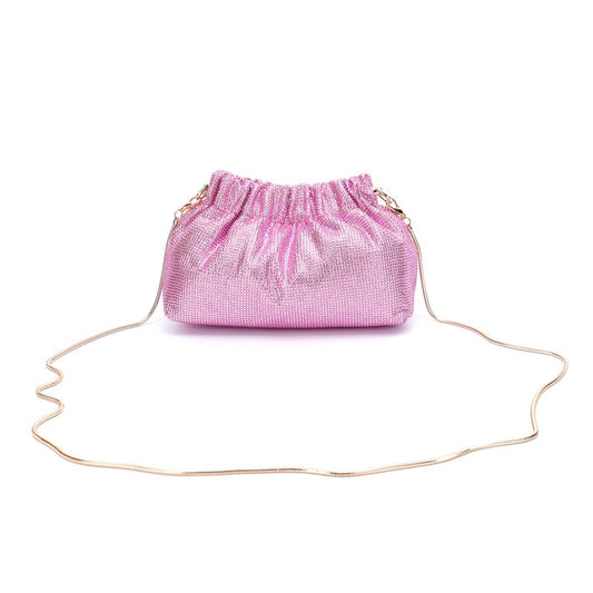Crystal Diamond Cross Shoulder Dress Drawstring Bag Handbag 16 Colours