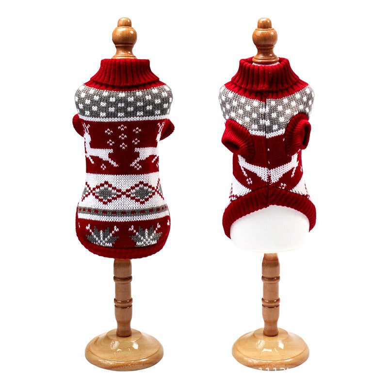 Christmas Dog Sweater Knitted Pet Jumper Warm Winter Clothes XS-2XL Dogs
