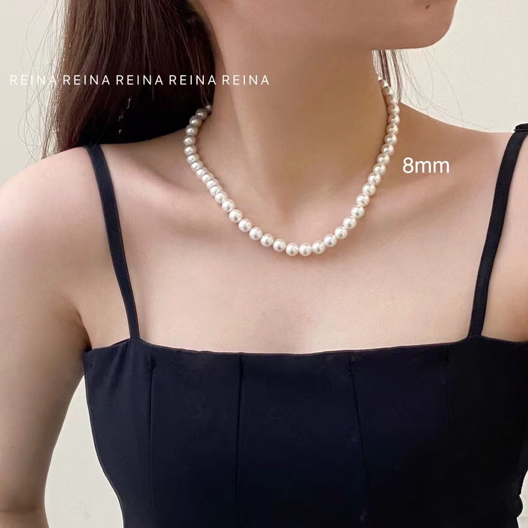 Minimalist Collarbone Pearl necklace Beaded Fashion Jewellery