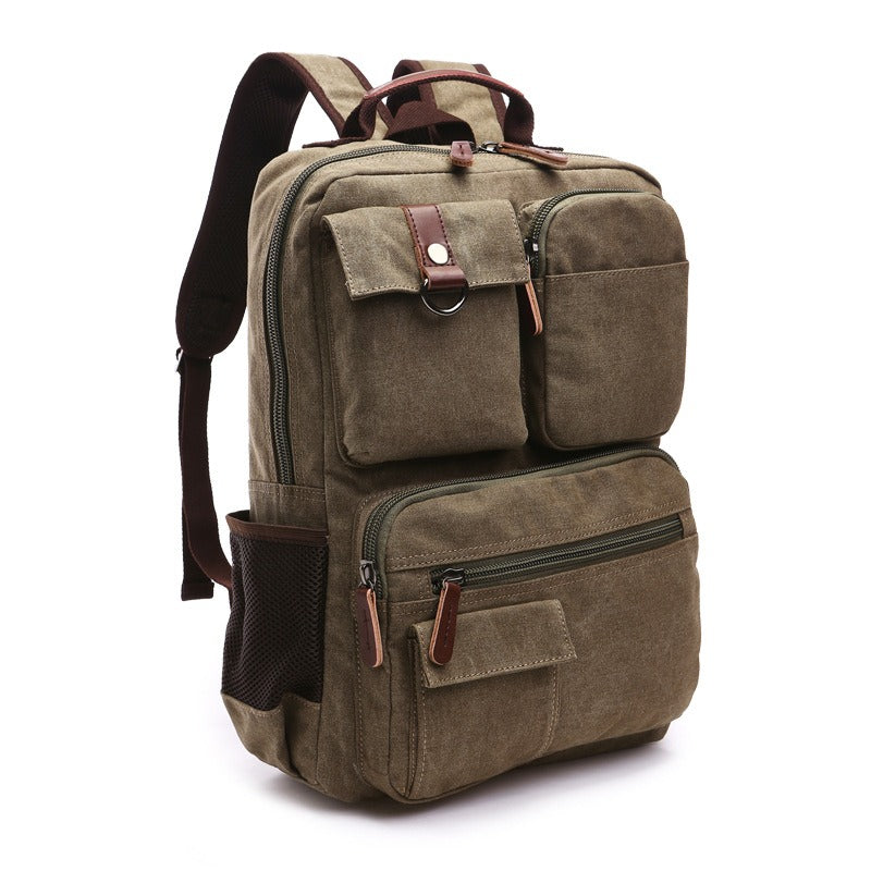Waxed Canvas Rucksack Durable Outdoor Travel Backpack 20-35L Waterproof Hiking