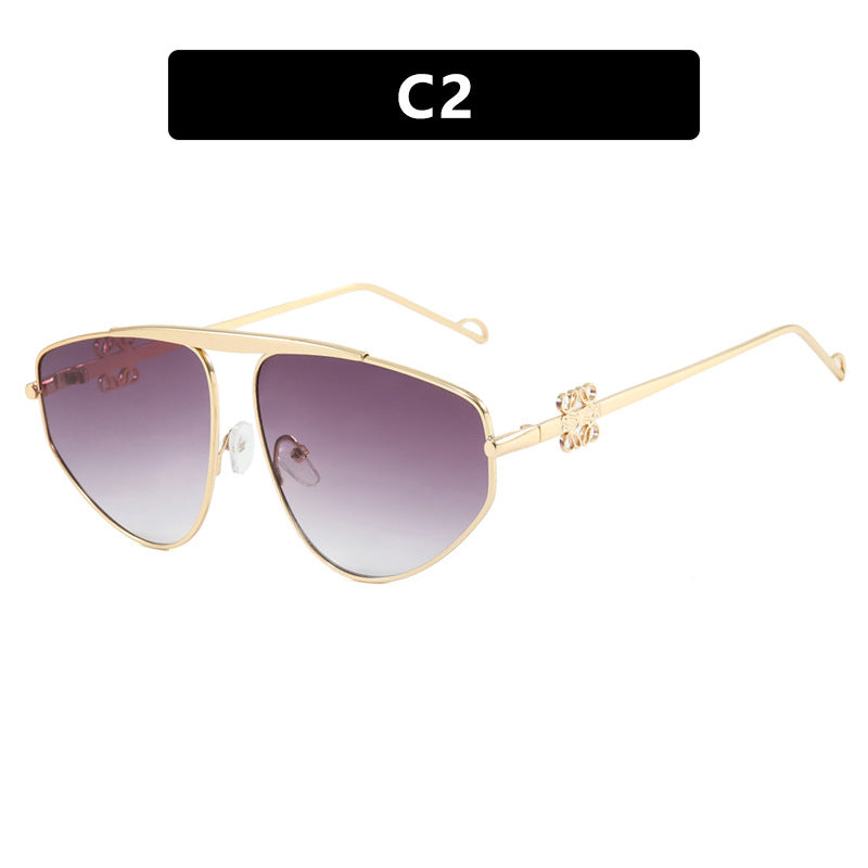 Womens Stylish Sunglasses Metal Frame UV400 Protection Outdoor Fashion