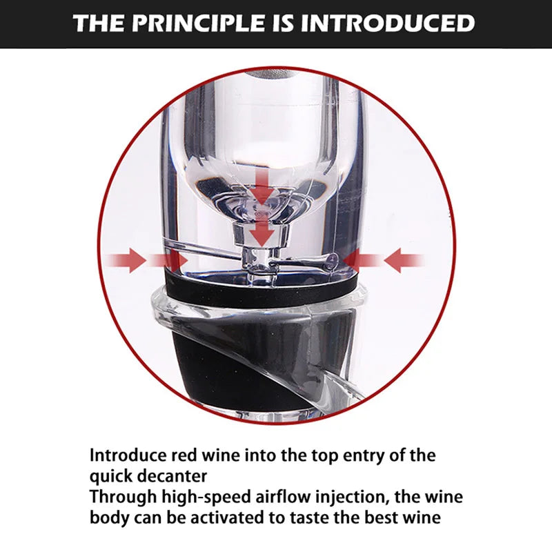 Wine Aerator Pourer Decanter Set Stand Air Strainer Purifier Diffuser Filters