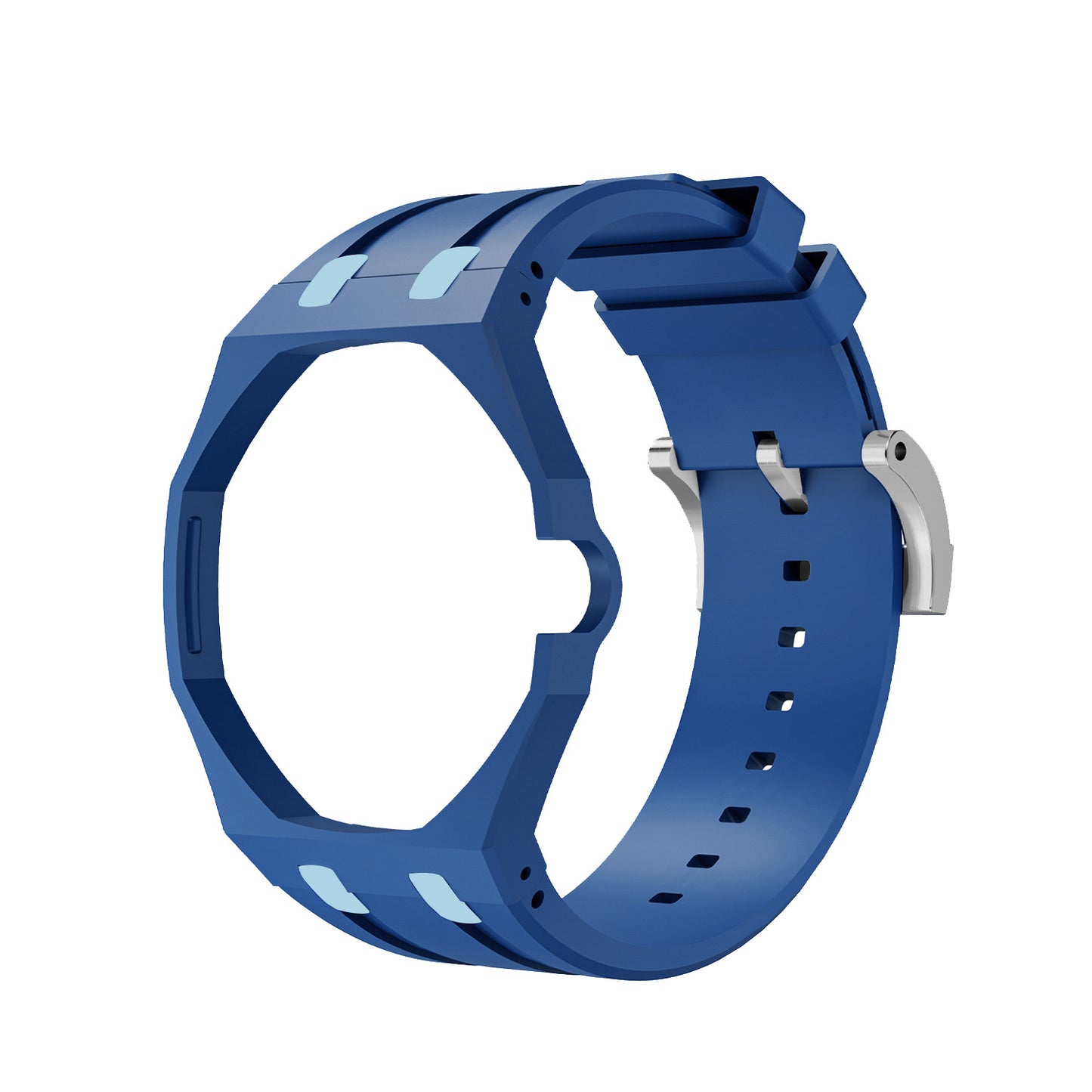For AP x Swatch Royal Pop Watch Case Silicone Strap Adjustable Buckle Band