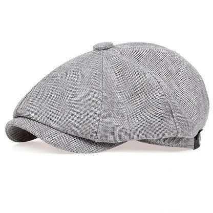 Men's Classic Newsboy Cap, Gatsby Style Baker Boy Hat, Vintage Beret Flat Cap