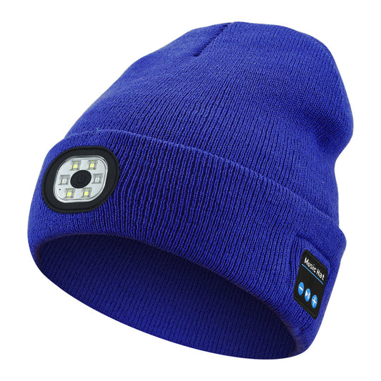 Bluetooth 5.4 Stereo LED Beanie USB Rechargeable Three-Level Light Winter Hat
