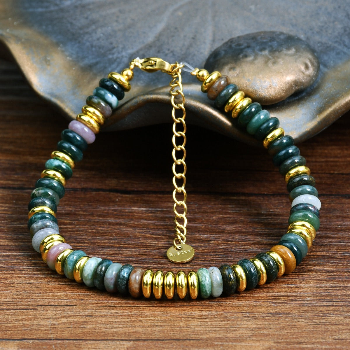 Natural Stone Crystal Bead Bracelet Women Non Fading Jewellery