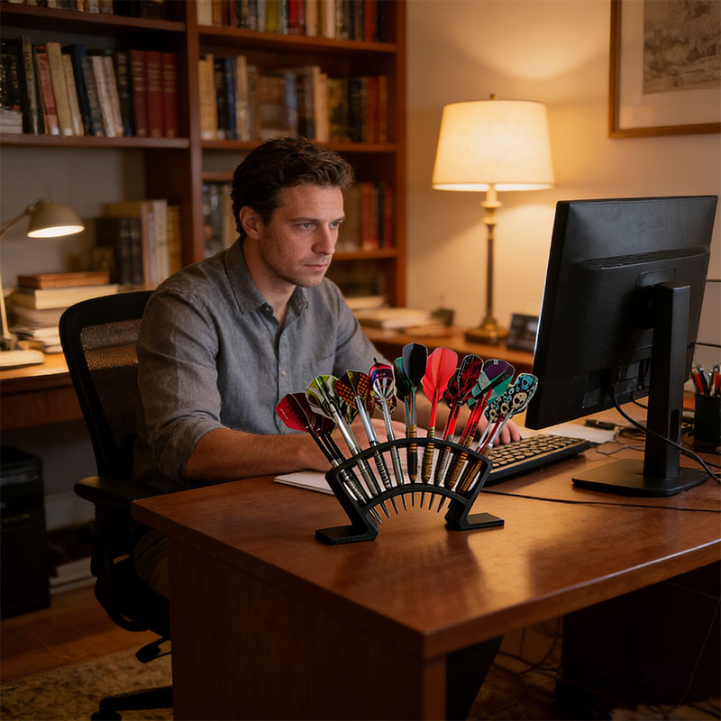 27-Slot Dart Stand Holder | Dartboard Accessory Organizer High Volume Storage