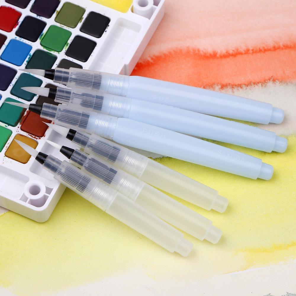 Professional Water Piston Watercolour Brushes Trio Assortment Distinct Sizes