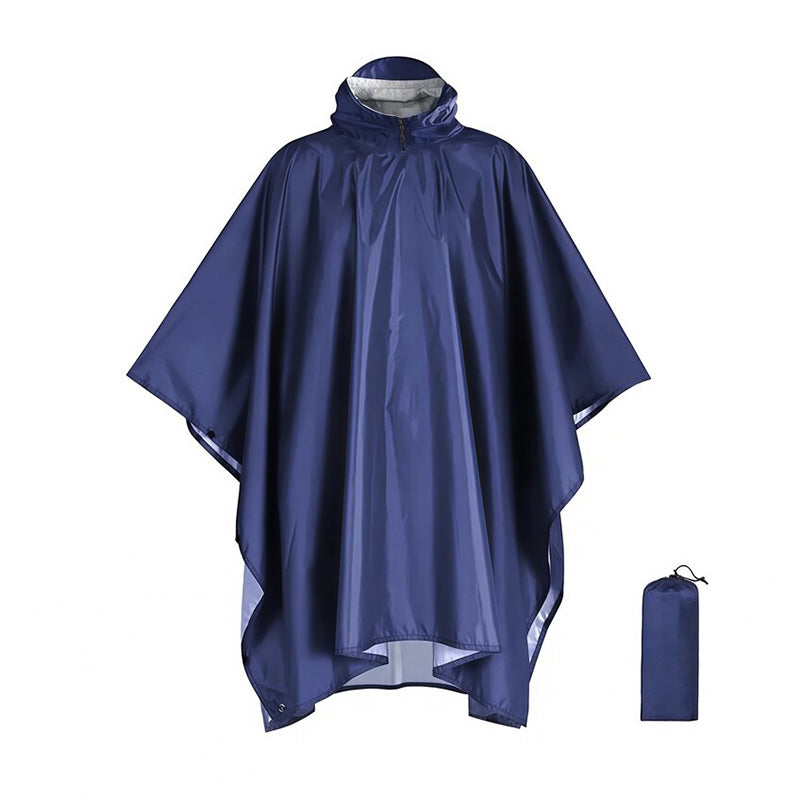 Unisex Lightweight Waterproof Hooded Rain Poncho for Hiking Fishing Climbing