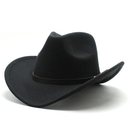 Western US Denim and Felt Equestrian Jazz Hat for Horseback Riders Unisex Fit