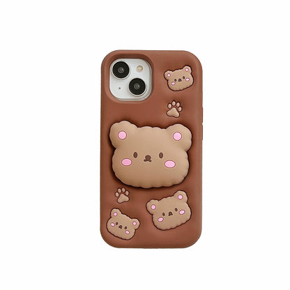 Cartoon Shockproof Silicone Case For iPhone 17 16 15 14 13 12 11 Pro Max Protection