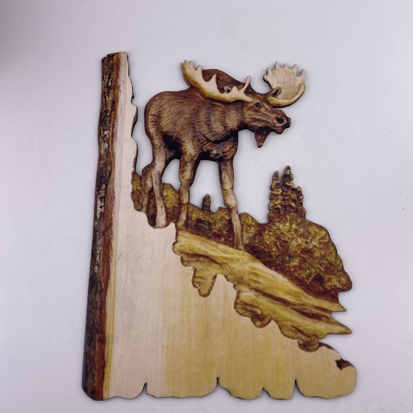 Animal Carving Wall Sculpture Handcrafted Artistic Home Decoration 38cm x 26cm