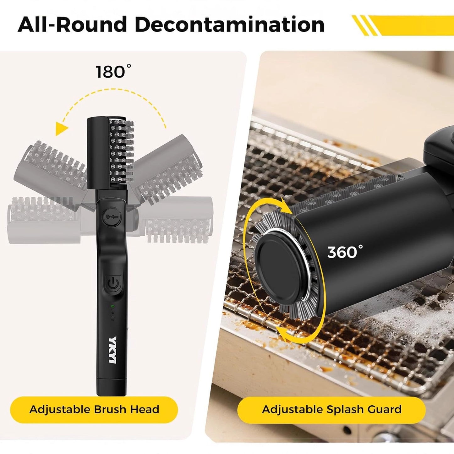 Electric BBQ Grill Brush Heavy Duty Oil Stain Remover Barbecue Cleaning Tool