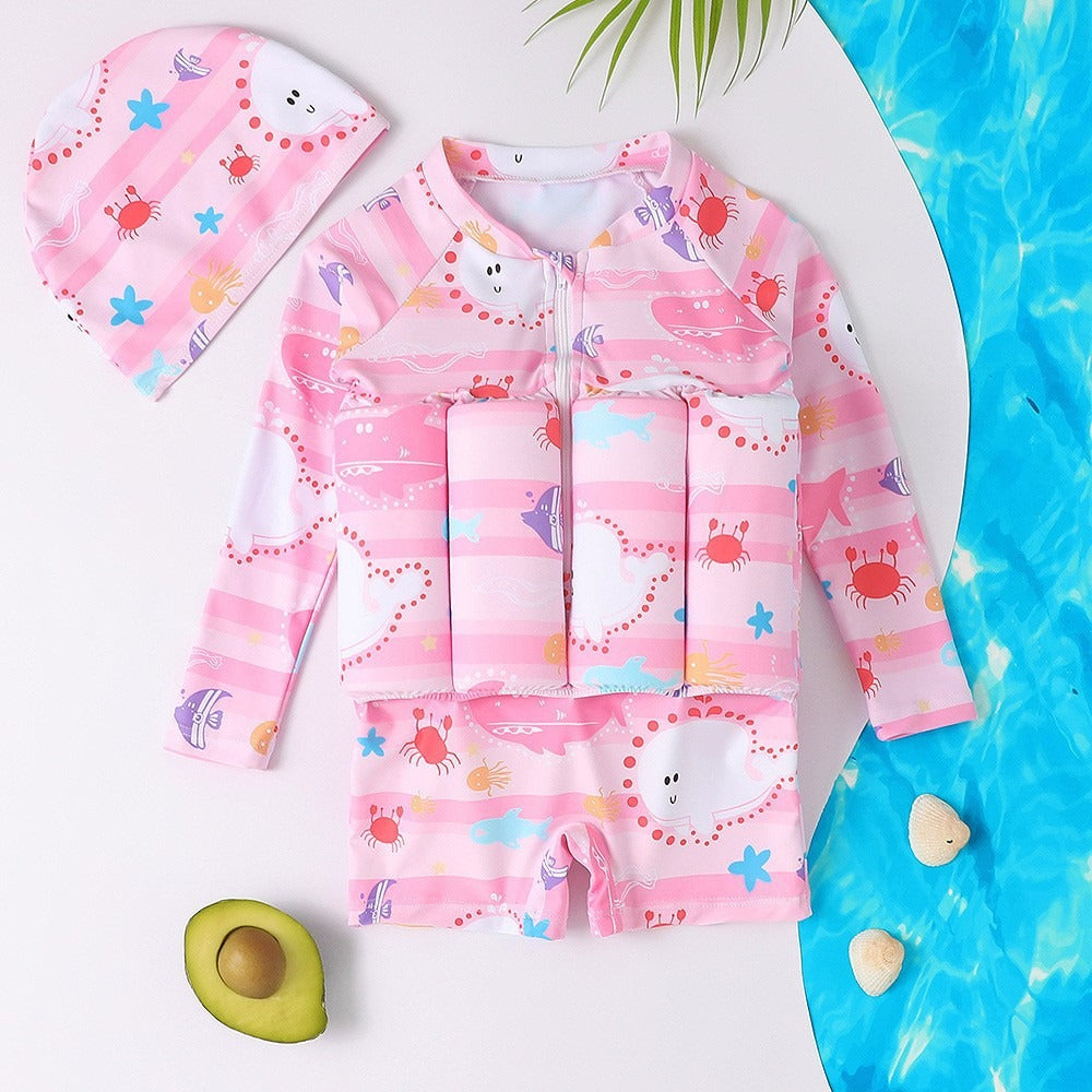 Kids Floating Swimsuit Buoyancy Aid Safety Swim Vest Boys & Girls Durable Learning
