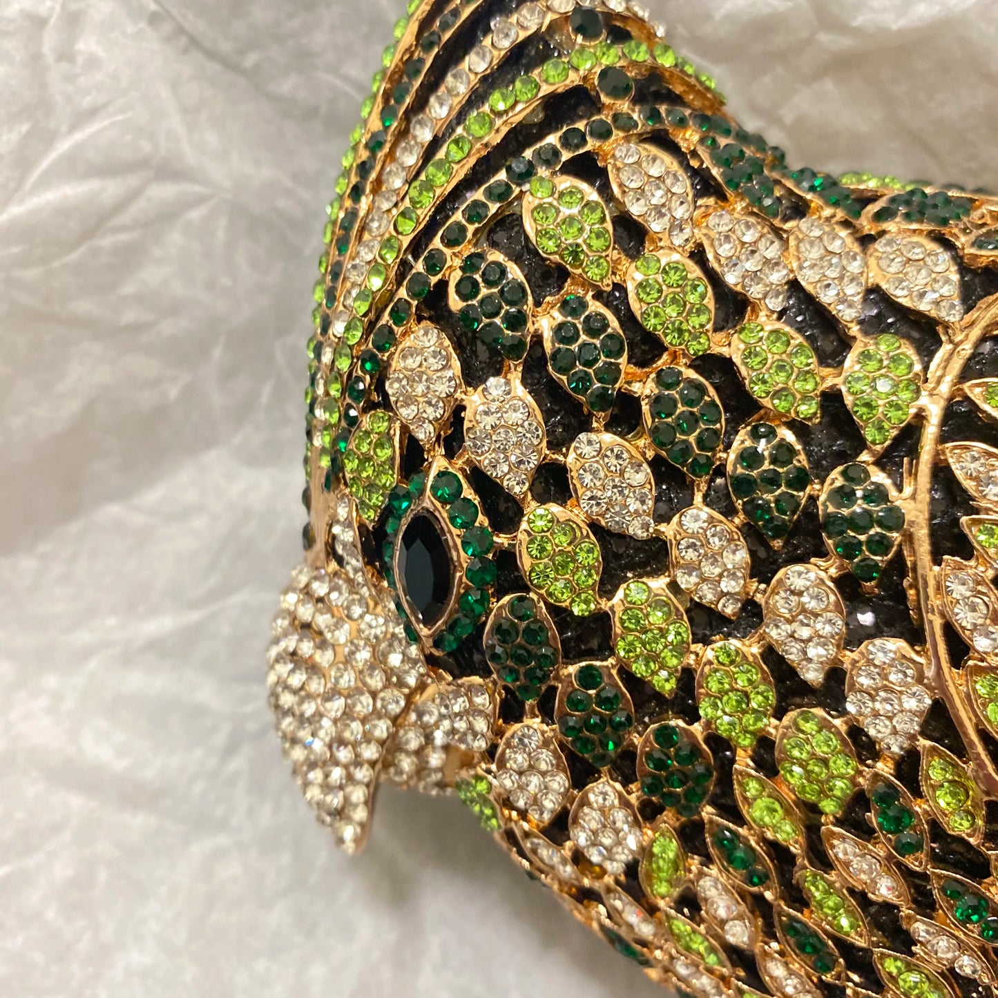 Woodpecker Bird Crystal Rhinestone Clutch Purse for Women Evening Events Bag