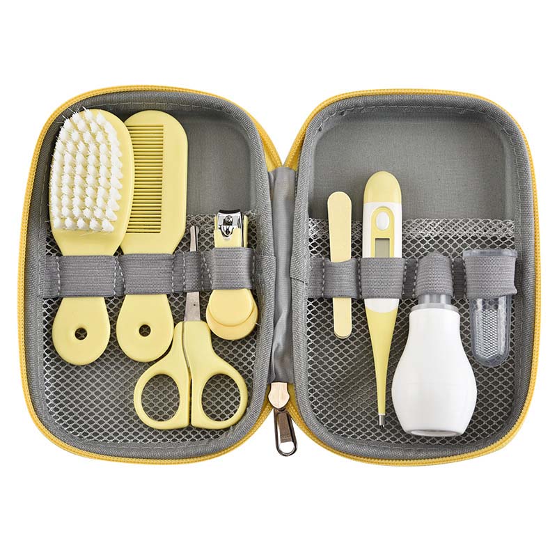 8pcs Baby Grooming Kit Nail Scissors, Brush & Comb, Health Tools, Toddler Gift Set