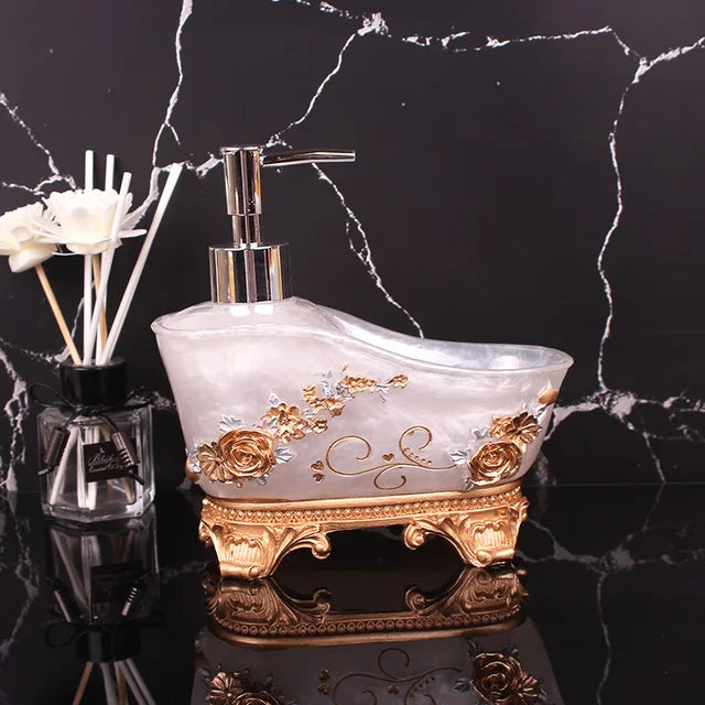 Liquid Soap Bottle Dish Resin Bathtub Shampoo Shower Gel Dispenser