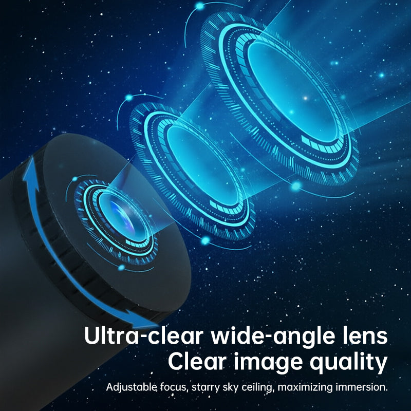USB Star Projector Plug Play Interchangeable Projection Cards Adjustable Focus