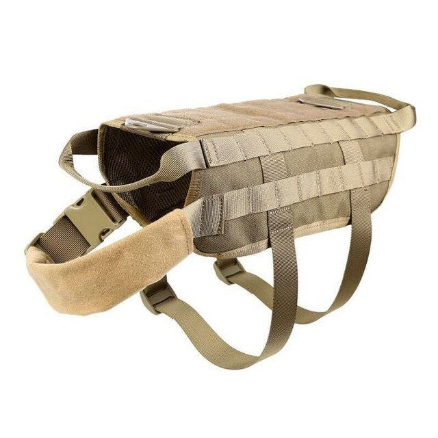 K9 Tactical Dog Vest Harness Combat Waterproof Training Gear Khaki Camo Black