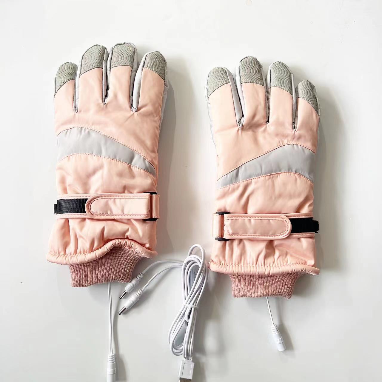 Heated Ski Gloves USB Electric Winter Waterproof Touchscreen Anti-Slip
