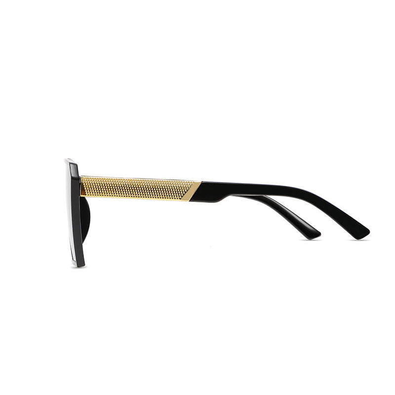Unisex Reflective Oversized Square Sunglasses UV400 Full Coverage Lightweight