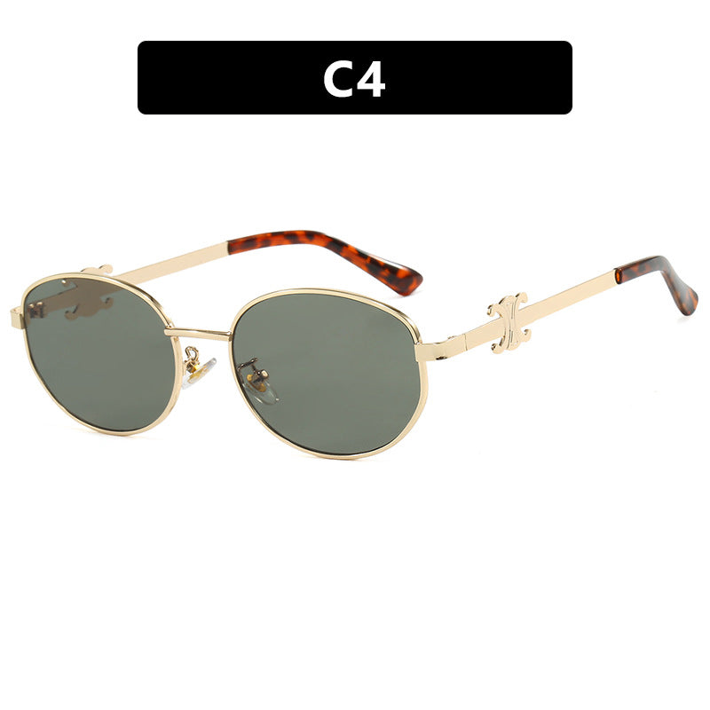 Retro Oval Sunglasses UV Protection Lightweight Durable Scratch Resistant Polarized