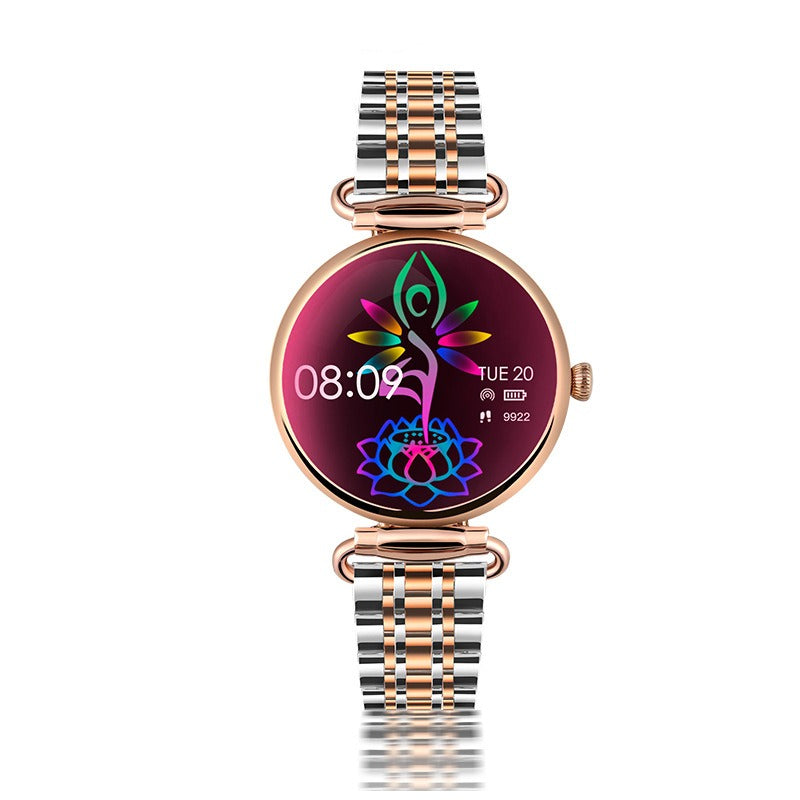 Stainless Steel Women's Smartwatch Bluetooth Call Health Monitoring Women Watch