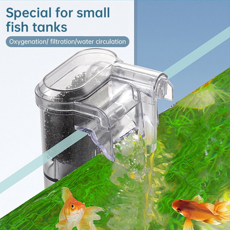 USB or Plug Aquarium Filter 2.5W 250L/H Small Tank Water Purifier 30cm Max Size