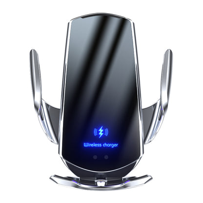 15W Wireless Induction Car Phone Holder Navigation Secure Charging Stand Mount