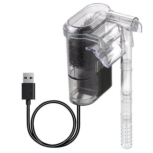 USB or Plug Aquarium Filter 2.5W 250L/H Small Tank Water Purifier 30cm Max Size