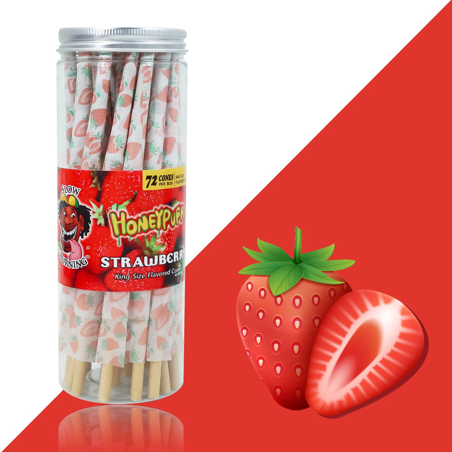 HoneyPuff Pre-Rolled Flavoured Cones King Size 72 Pieces Premium Quality Papers