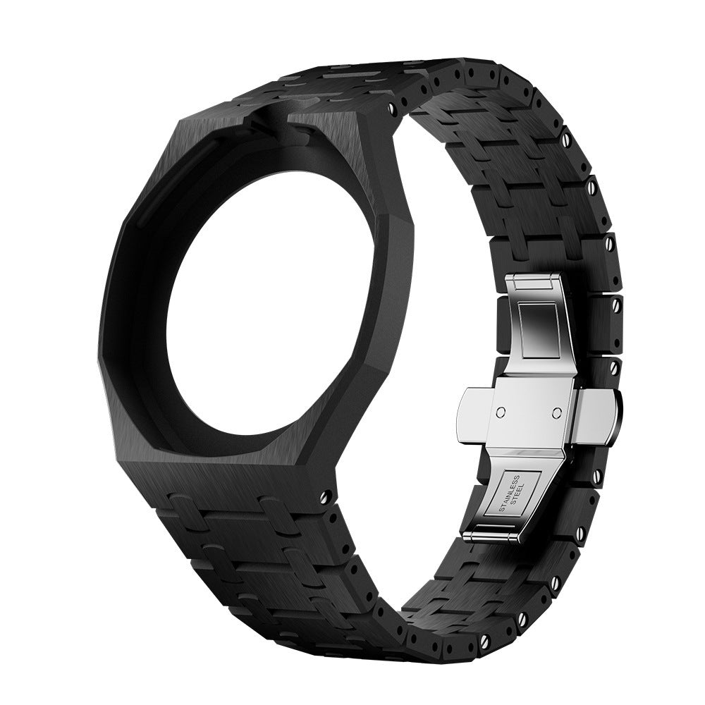 For AP x Swatch Royal Pop Ceramic Watch Case Strap Brushed Stainless Steel Clasp