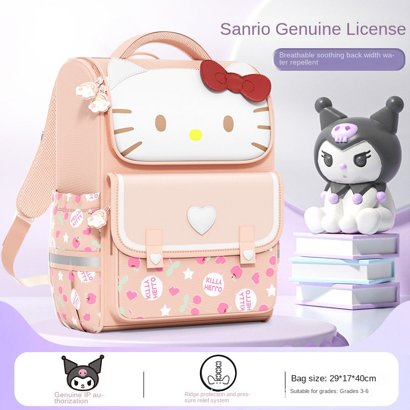 Girls School Backpack Lightweight Ergonomic Spine Support Cartoon Character Ages 6-12