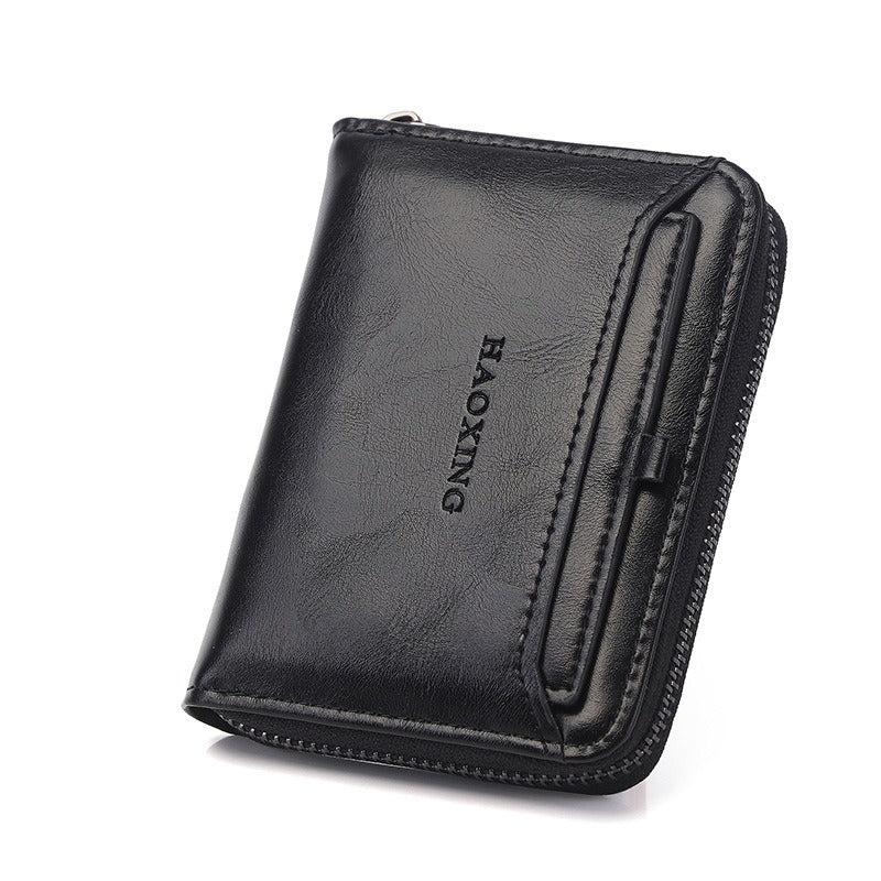 Business Wallet Multifunctional Large Cash Slot Vertical Coin Purse Faux Leather Mens