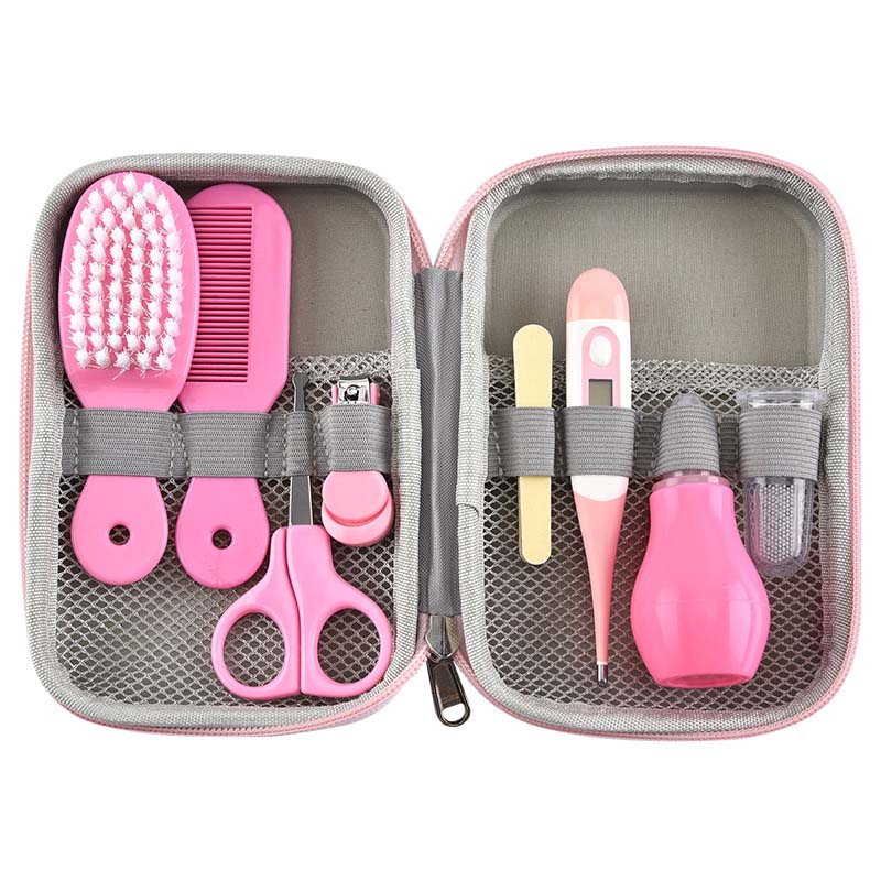 8pcs Baby Grooming Kit Nail Scissors, Brush & Comb, Health Tools, Toddler Gift Set