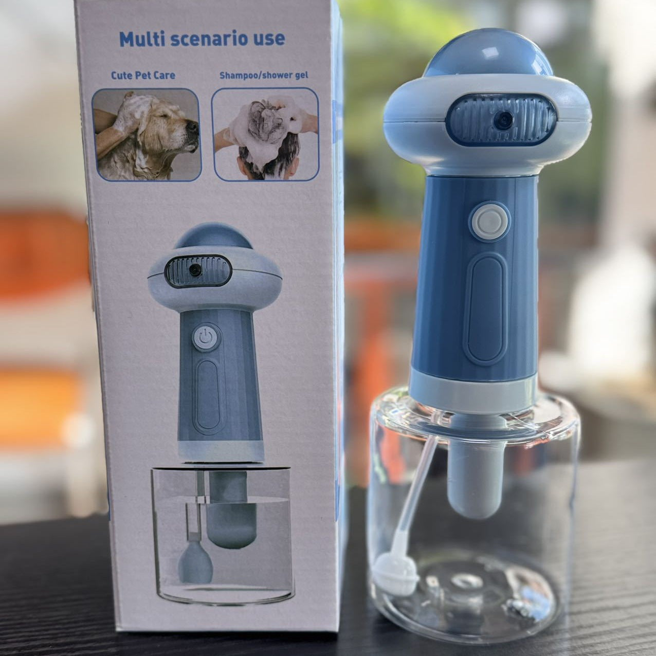 Automatic Pet Shower Foaming Machine Dog Cat Bubble Bath Cleanser Grooming Tool