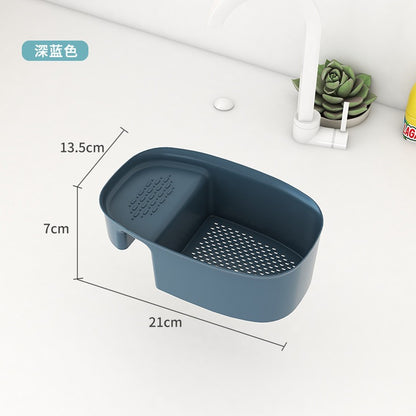 Kitchen Sink Saddle Drain Basket Vegetable Drain Rack Two Compartments 21cm