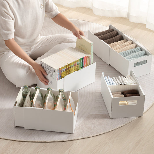 Telescopic Rectangular Storage Box Adjustable Kitchen Cabinet Drawer Organizer